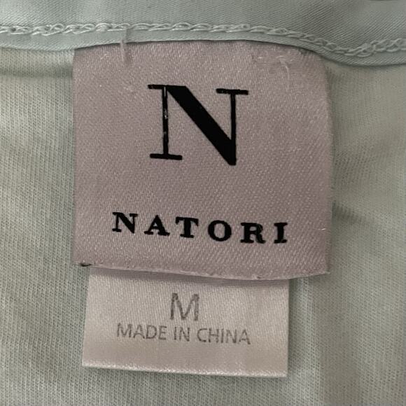 Natori Pajama Set Size Medium Green 100% Supima Cotton Loungewear Tank Pants PJ - Picture 6 of 8